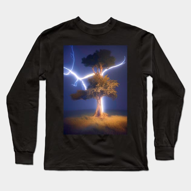 The Lighting Tree. Long Sleeve T-Shirt by SALOX